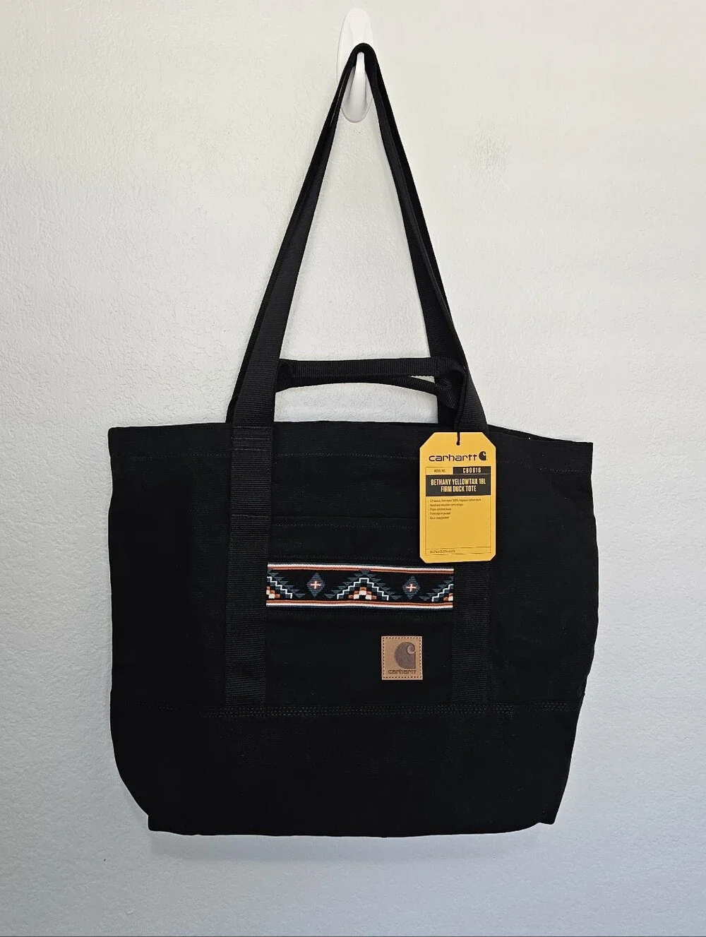 NWT Carhartt Bethany Yellowtail Duck Tote Bag Vertical 18L Southwestern Rare